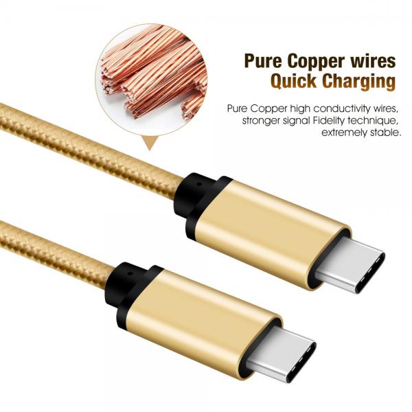 Picture of Type-C to Type-C 5Gbps 60W usb cable（gold）